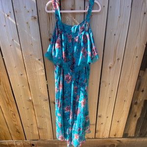 Boutique Blue Floral Dress Size 1X